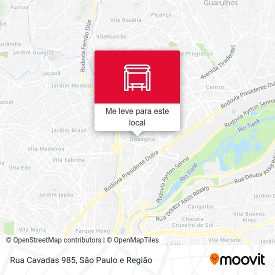 Rua Cavadas 985 mapa