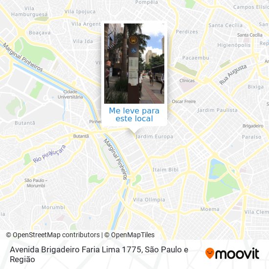 Avenida Brigadeiro Faria Lima 1775 mapa