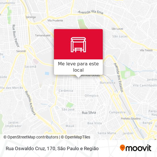 Rua Oswaldo Cruz, 170 mapa
