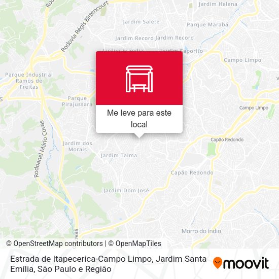 Estrada de Itapecerica-Campo Limpo, Jardim Santa Emília mapa