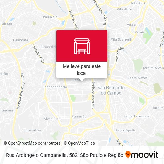 Rua Arcângelo Campanella, 582 mapa