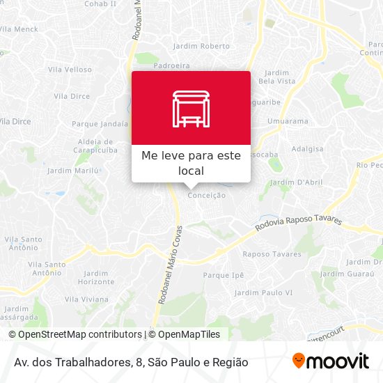 Av. dos Trabalhadores, 8 mapa