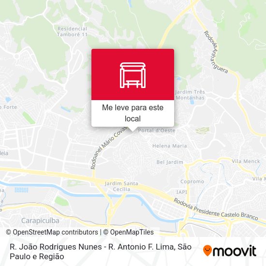 R. João Rodrigues Nunes - R. Antonio F. Lima mapa