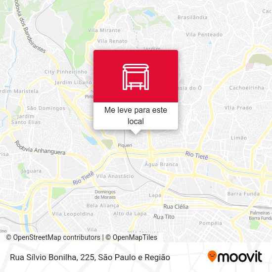 Rua Sílvio Bonilha, 225 mapa