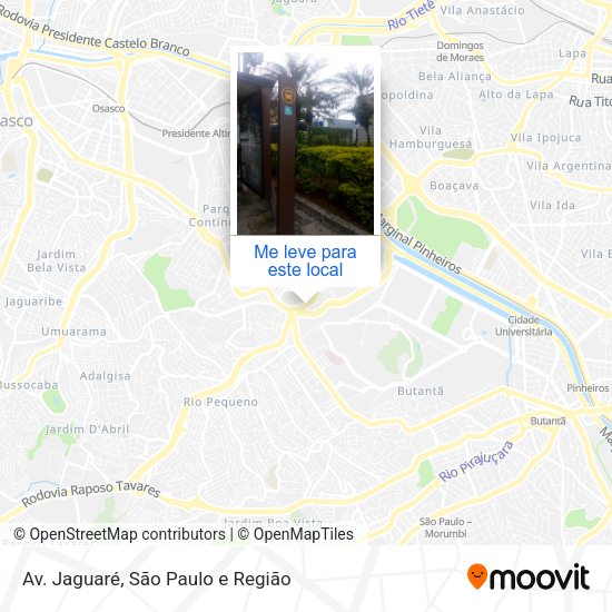 Av. Jaguaré mapa
