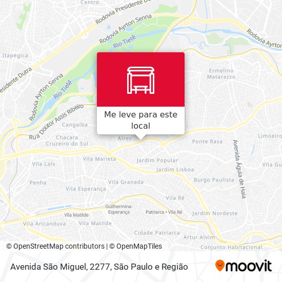 Avenida São Miguel, 2277 mapa