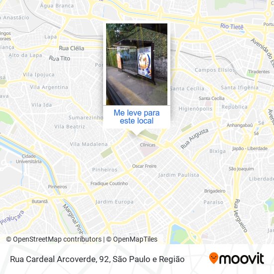 Rua Cardeal Arcoverde, 92 mapa