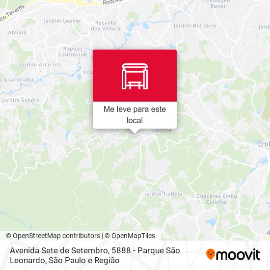 Avenida Sete de Setembro, 5888 - Parque São Leonardo mapa