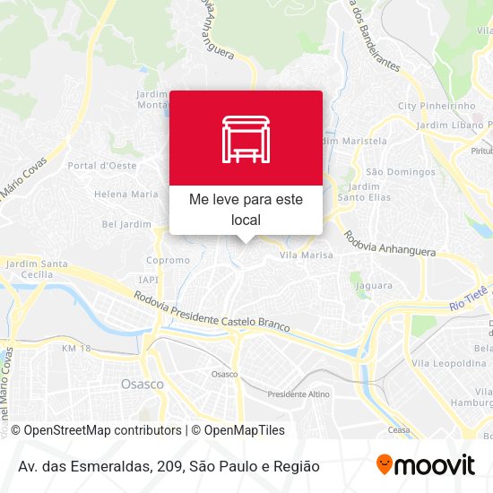 Av. das Esmeraldas, 209 mapa