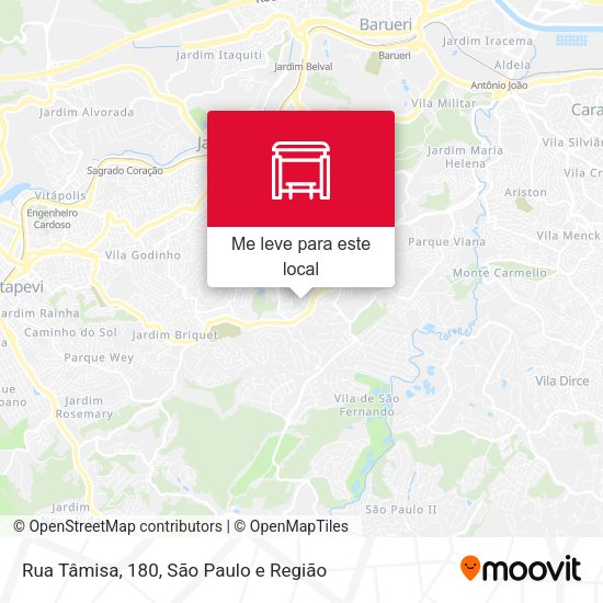 Rua Tâmisa, 180 mapa