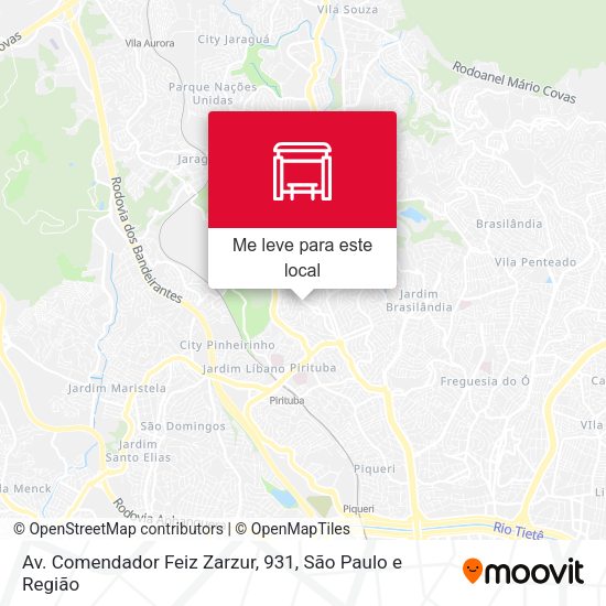 Av. Comendador Feiz Zarzur, 931 mapa
