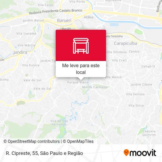 R. Cipreste, 55 mapa