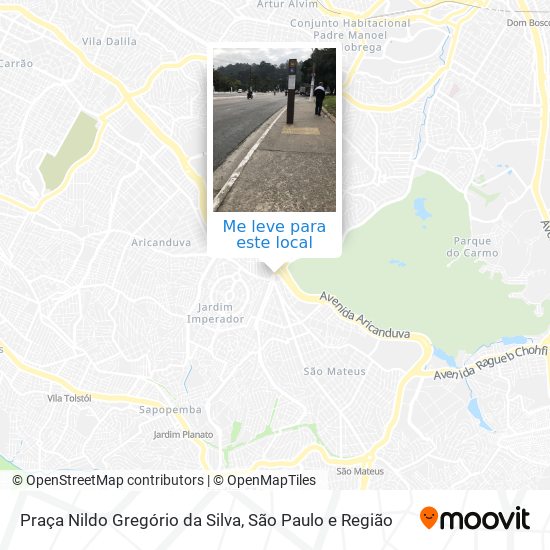 Praça Nildo Gregório da Silva mapa