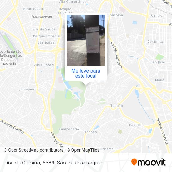 Av. do Cursino, 5389 mapa