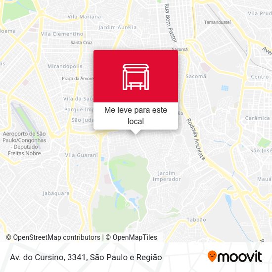 Av. do Cursino, 3341 mapa