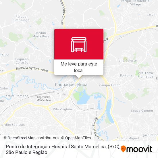 Ponto de Integração Hospital Santa Marcelina, (B / C) mapa