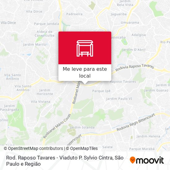 Rod. Raposo Tavares - Viaduto P. Sylvio Cintra mapa