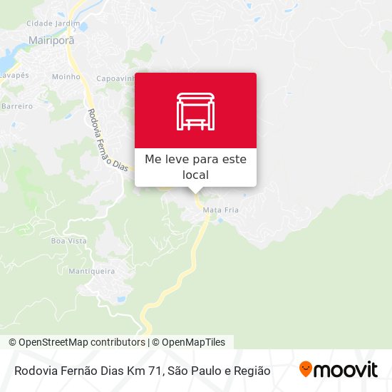 Rodovia Fernão Dias Km 71 mapa