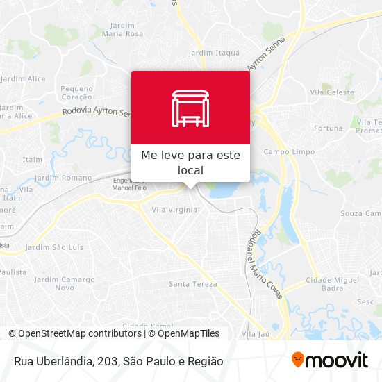Rua Uberlândia, 203 mapa
