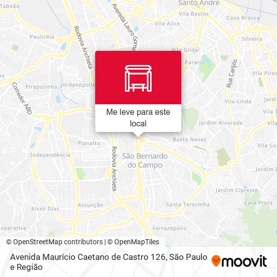 Avenida Maurício Caetano de Castro 126 mapa