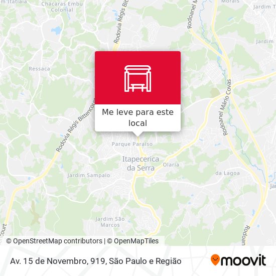 Av. 15 de Novembro, 919 mapa