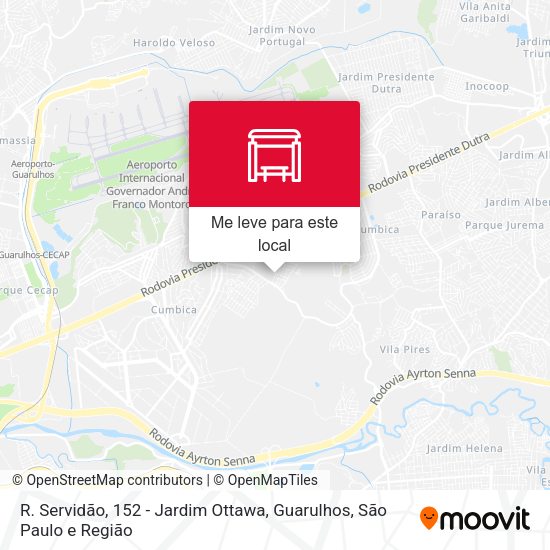 R. Servidão, 152 - Jardim Ottawa, Guarulhos mapa