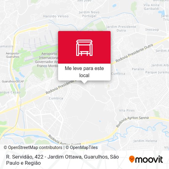 R. Servidão, 422 - Jardim Ottawa, Guarulhos mapa