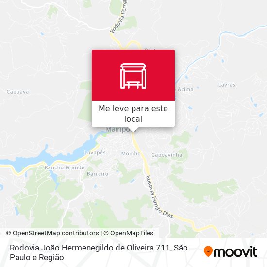 Rodovia João Hermenegildo de Oliveira 711 mapa