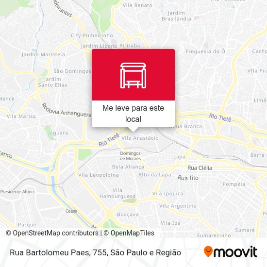 Rua Bartolomeu Paes, 755 mapa