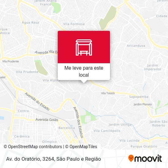 Av. do Oratório, 3264 mapa