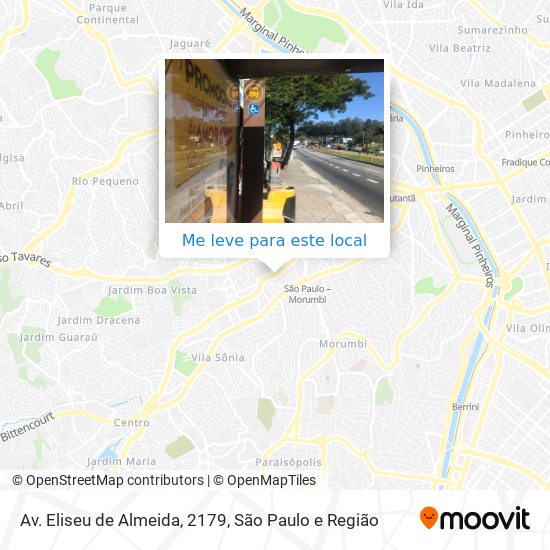 Av. Eliseu de Almeida, 2179 mapa
