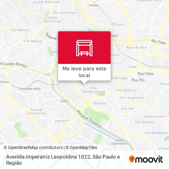 Avenida Imperatriz Leopoldina 1022 mapa