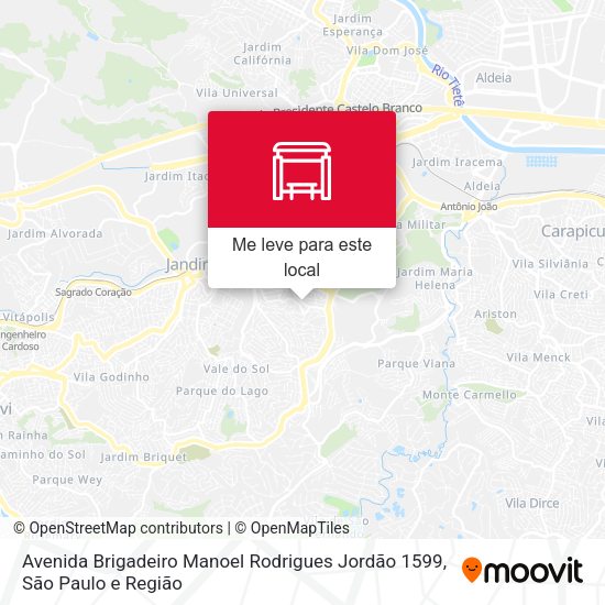 Avenida Brigadeiro Manoel Rodrigues Jordão 1599 mapa