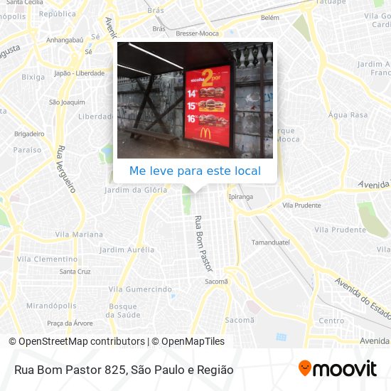 Rua Bom Pastor 825 mapa