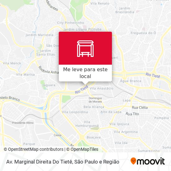 Av. Marginal Direita Do Tietê mapa