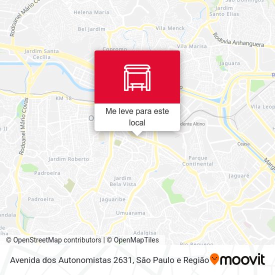 Avenida dos Autonomistas 2631 mapa