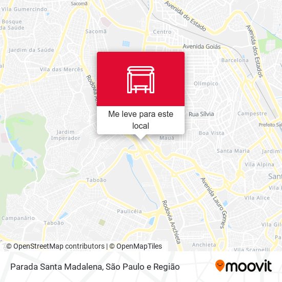 Parada Santa Madalena mapa