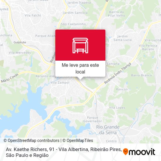 Av. Kaethe Richers, 91 - Vila Albertina, Ribeirão Pires mapa