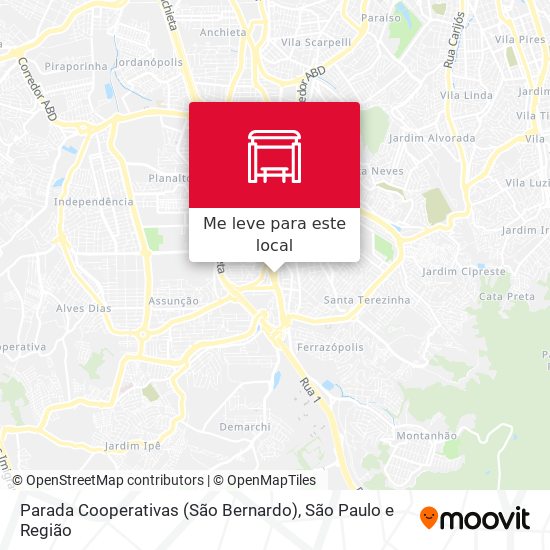 Parada Cooperativas (São Bernardo) mapa