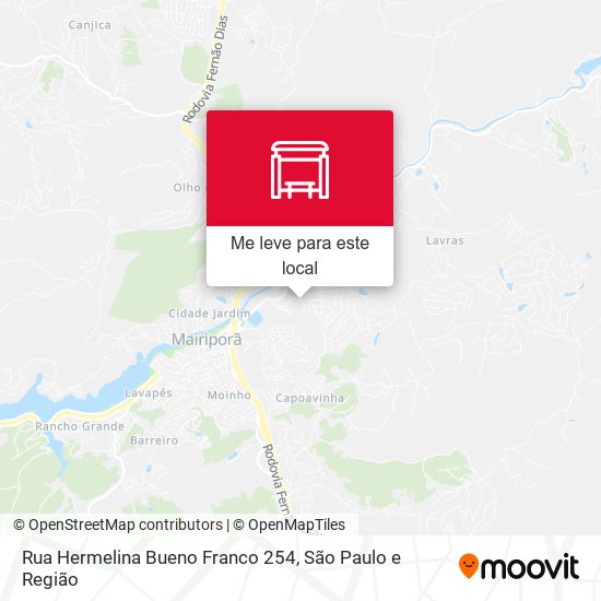 Rua Hermelina Bueno Franco 254 mapa