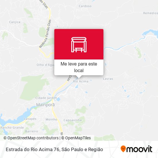 Estrada do Rio Acima 76 mapa