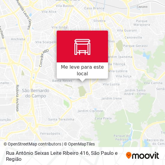 Rua Antônio Seixas Leite Ribeiro 416 mapa