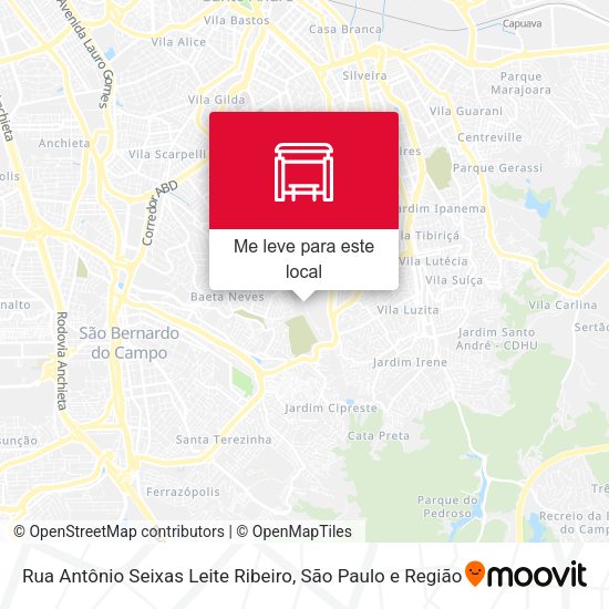 Rua Antônio Seixas Leite Ribeiro mapa