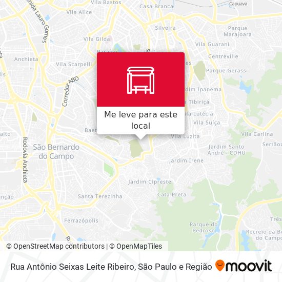 Rua Antônio Seixas Leite Ribeiro mapa