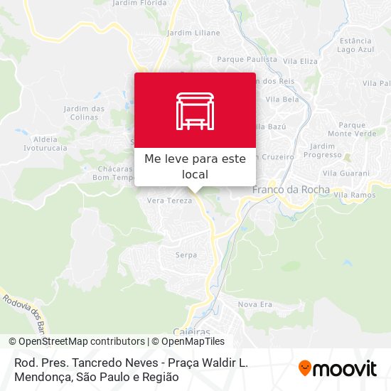 Rod. Pres. Tancredo Neves - Praça Waldir L. Mendonça mapa