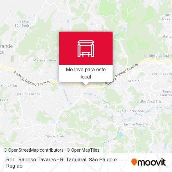 Rod. Raposo Tavares - R. Taquaral mapa