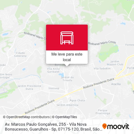 Av. Marcos Paulo Gonçalves, 255 - Vila Nova Bonsucesso, Guarulhos - Sp, 07175-120, Brasil mapa