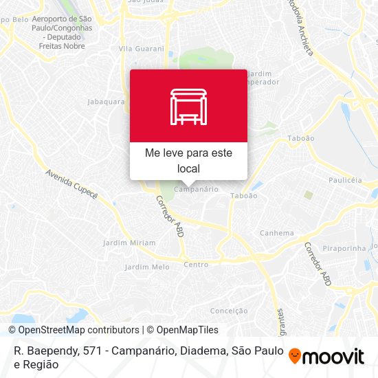 R. Baependy, 571 - Campanário, Diadema mapa