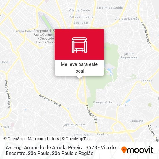 Av. Eng. Armando de Arruda Pereira, 3578 - Vila do Encontro, São Paulo mapa