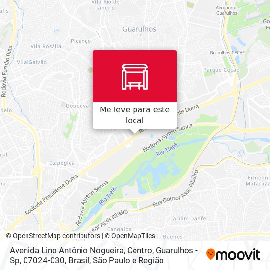 Avenida Lino Antônio Nogueira, Centro, Guarulhos - Sp, 07024-030, Brasil mapa